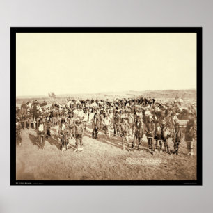 Poster Big Foot's Miniconjou Band à Grass Dance SD 1890