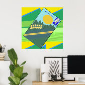 Poster Big Funny Eggs Crossing the Road (Bureau à domicile)