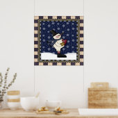 Poster - Big Heart Snowman (Cuisine)