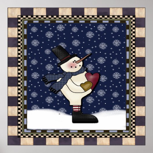 Poster - Big Heart Snowman (Devant)