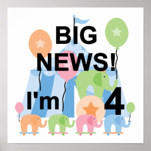 Poster Big News Circus 4th Birthday T-shirts et cadeaux