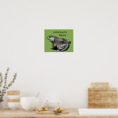 Poster Big Old Bullfrog Kids Room Personalized (Cuisine)