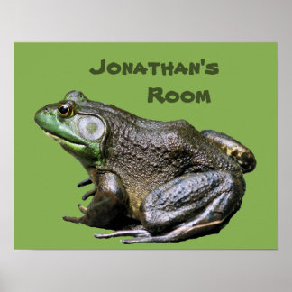 Poster Big Old Bullfrog Kids Room Personalized