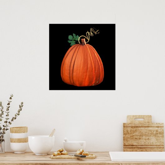 Poster Big Orange Whimsical Citrouille (Cuisine)