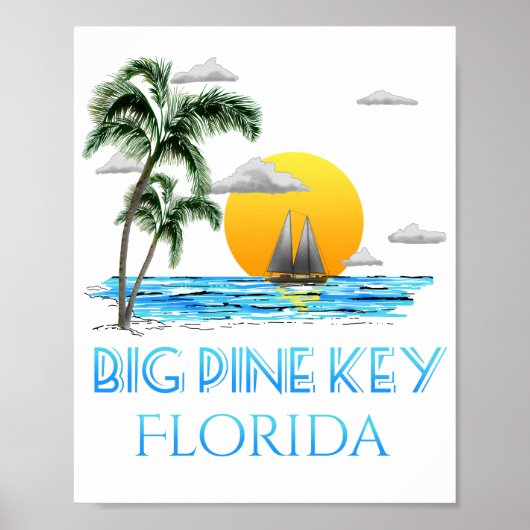 Poster Big Pine Key Florida Keys voile (Devant)