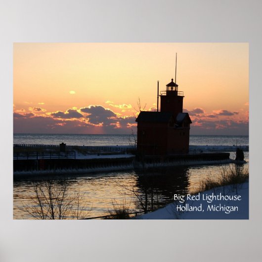 Poster Big Red Lighthouse (Devant)