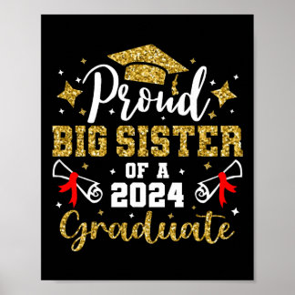 Poster Big Sister Cl De 2024 Graduate Diplômé Senior
