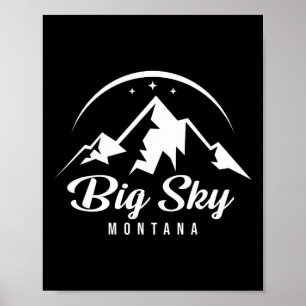 Poster Big Sky Montana Station de ski Ski Snowboard