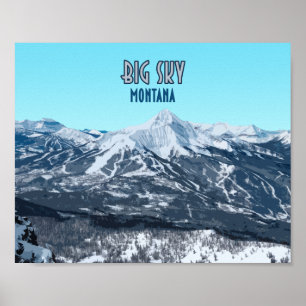 Poster Big Sky Montana Vintage