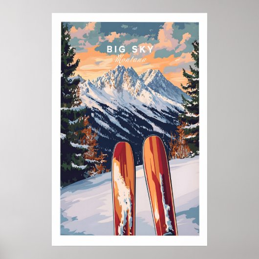 Poster Big Sky Wall Art Ski Print 1 (Devant)