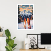 Poster Big Sky Wall Art Ski Print 1 (Bureau à domicile)