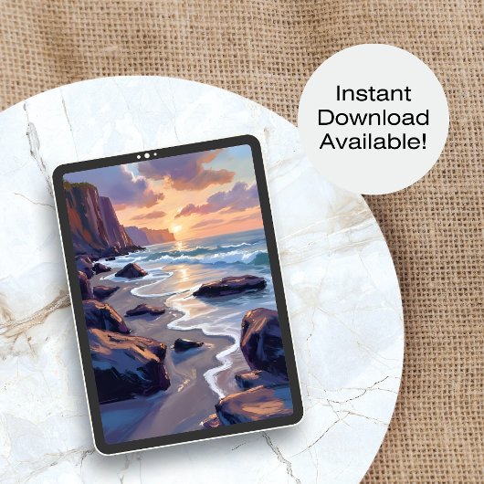 Poster Big Sur, Californie Peinture d'Art Côtier