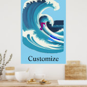 Poster Big Wave Surfer Thunder_Cove (Cuisine)