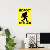 Poster Bigfoot à bord - Funny Bigfoot (Bureau à domicile)