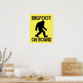 Poster Bigfoot à bord - Funny Bigfoot (Cuisine)