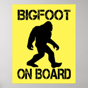 Poster Bigfoot à bord - Funny Bigfoot