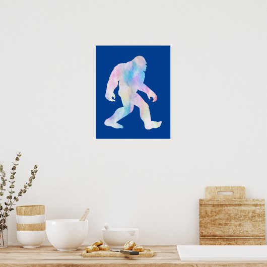 Poster Bigfoot à l'aquarelle (Cuisine)