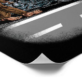 Poster Bigfoot À Vélo Moto Essayant D'Atteindre Un (Coin)