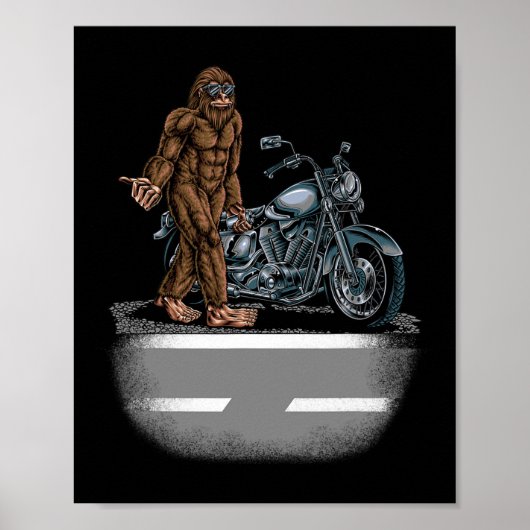 Poster Bigfoot À Vélo Moto Essayant D'Atteindre Un (Devant)