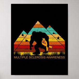 Poster Bigfoot Apporter la sclérose en plaques Ribbon amu