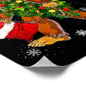 Poster Bigfoot Carrying Christmas Tree Sasquatch Believer (Coin)