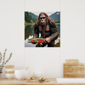 Poster Bigfoot et truite (Cuisine)