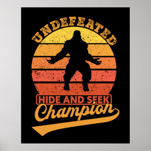 Poster Bigfoot Invaincu Cachez Et Cherchez Champion