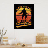 Poster Bigfoot Invaincu Cachez Et Cherchez Champion (Cuisine)