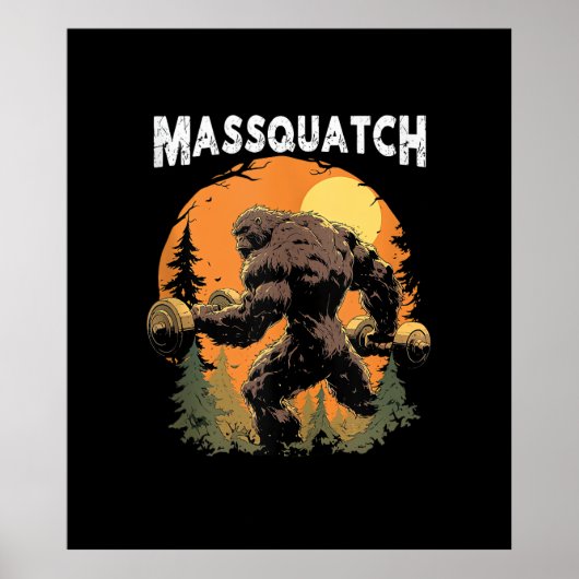 Poster Bigfoot Massquatch Drôle  (Devant)