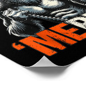 Poster Bigfoot Merica Rock Drapeau Américain Patriotique (Coin)