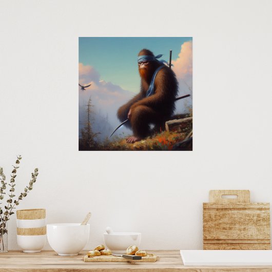 Poster Bigfoot Ninja (Cuisine)