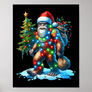 Poster Bigfoot Noël Arbre de Noël Noël Noël Noël Sasquata