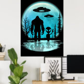 Poster Bigfoot OVNI Alien  (Bureau à domicile)
