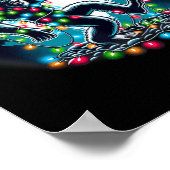 Poster Bigfoot Père Noël Feux d'arbre de Noël Funky Noël (Coin)