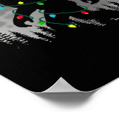 Poster Bigfoot Père Noël Feux d'arbre de Noël Funky Noël  (Coin)