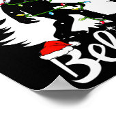 Poster Bigfoot portant Noël Arbre Sasquatch Croyant (Coin)