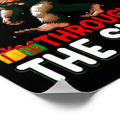 Poster Bigfoot ramassant à travers la neige Santa Hat Noë (Coin)