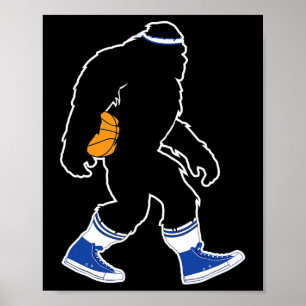 Poster Bigfoot Retro Bysketbyll cadeau pour Squatch Belie