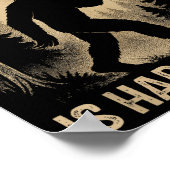 Poster Bigfoot Rétro Sasquatch Un Mec Comme Moi Est Diffi (Coin)