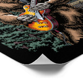 Poster Bigfoot Rockin Avec Sa Guitare Sortie - Forest Ja (Coin)
