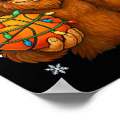 Poster Bigfoot Santa Basketball Christmas  (Coin)