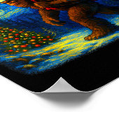 Poster Bigfoot Santa Christmas Starry Night Sasquatch Van (Coin)