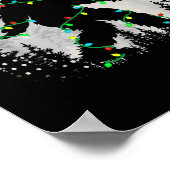 Poster Bigfoot Santa Christmas Tree Lights Funny Xmas Sas (Coin)