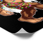 Poster Bigfoot Santa Christmas Tree Lights Xmas Sasquatch (Coin)