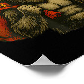 Poster Bigfoot Santa Christmas Tree Rock On Funny Xmas Sa (Coin)