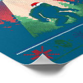 Poster Bigfoot Santa Ufo Alien Funny Ugly Christmas Sweat (Coin)