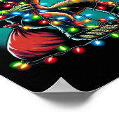 Poster Bigfoot sapin de Noël éclaire Noël garçons Sasqua  (Coin)