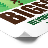 Poster Bigfoot Sasquatch Cacher et Rechercher Champion du (Coin)