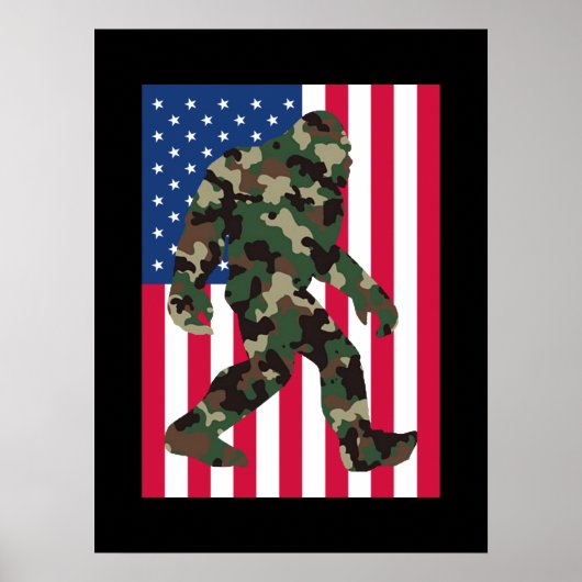 Poster Bigfoot Sasquatch Camo (Devant)