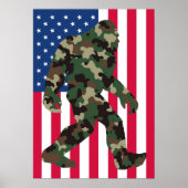 Poster Bigfoot Sasquatch Camouflage  (Devant)